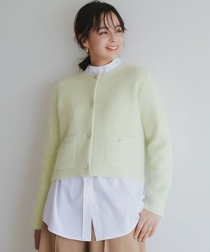 【加藤ローサさん着用】フラッフィーファーニット ジャケット