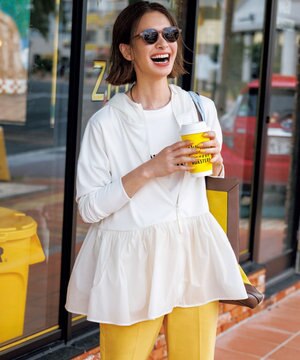 【ZIP!放映】 ラッシュガード ペプラムフーディ