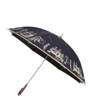  DAKS(ダックス) 晴雨兼用日傘 長傘 カラフルな街並み フワクール生地使用