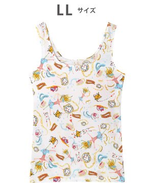  ツモリチサト インナー 綿混ベア天竺素材(身生地) パッド付き ノースリーブ タンクトップ レディース UCX565/ワコール