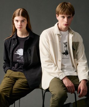  【ライトシャツアウター】ハイカウントマイクロフリースシャツ