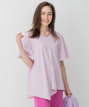 【新色登場!Sサイズ有】フレアシルエット アシンメトリー Tシャツ