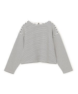  ハイツイストスムース バックZIP ボーダートップス