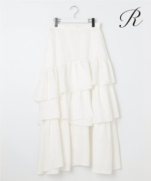 【R(アール)】リネンツイル スカート
