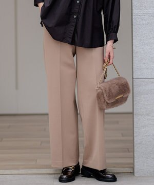  【CLASSY.2月号掲載/洗える】TRストレッチギャバ ワイドパンツ