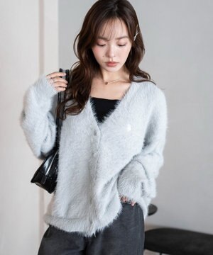  【25年秋冬新作/WEB限定】別注USPOLOシャギーニットカーデ