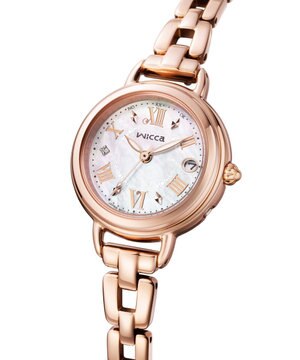  【アクセサリー感覚で使える】ピンクゴールドのフェミニンなソーラーテック電波時計