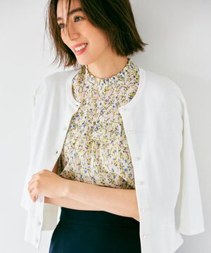 【WEB限定・2SET】フラワープリントアンサンブルニット