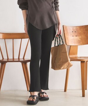  【SLOW/一部店舗限定】ホールガーメント リブニット パンツ