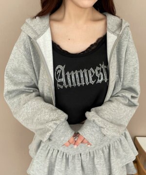  Wジップショートパーカー