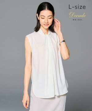  【L-size】ANITA / ノースリーブタックブラウス