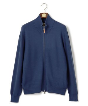  【ストレッチ性 / イージーケア】【FLEX YARN】フルジップニットカーディガン