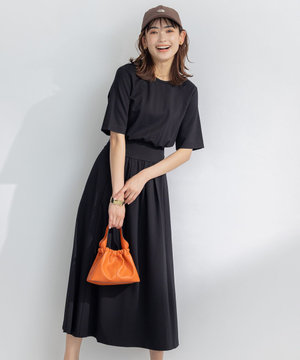 【接触冷感・洗える】美シルエットポンチ ワンピース