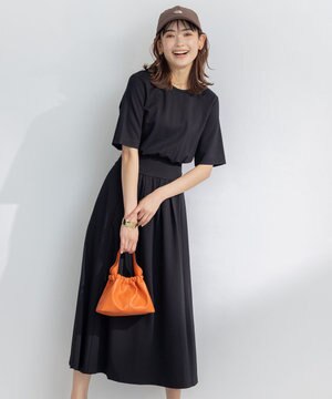 【接触冷感・洗える】美シルエットポンチ ワンピース