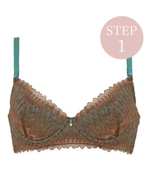  【BRADELIS New York】ウェンディステップ１ブラ23S1 ふんわり包んで土台を作る育乳補整ブラ 補正下着