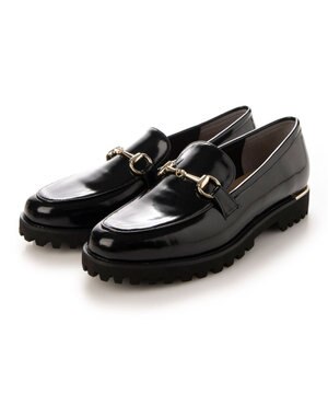  <carino>【レイン対応】タンクソールビットローファー