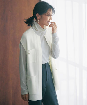 【VERYコラボ】パールボタンニットジレ