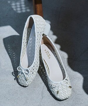 CROCHET WITH RIBBON PUMPS パンプス