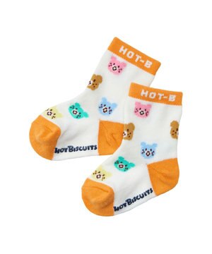  【9-17cm】カラフルビーンズ 総柄ソックス