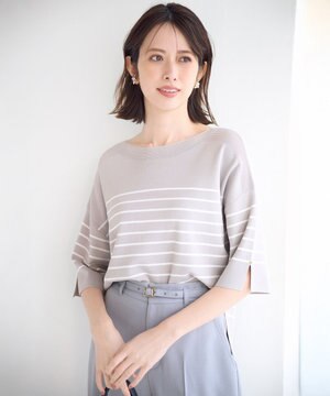 【接触冷感・UVカット・洗える】ビューティクールボートネック プルオーバー