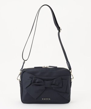 POINT OF RIBBON NYLON POCHETTE ポシェット