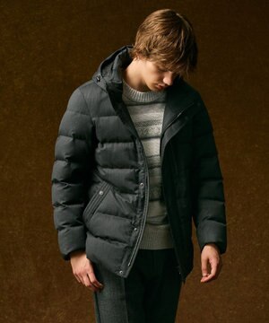  【フード取り外し可】ライトメリノダウン ブルゾン