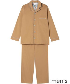  【綿100％】やわらか天竺メンズパジャマ　ＭＡＤＥ　ＷＩＴＨ　ＬＩＢＥＲＴＹ　ＦＡＢＲＩＣ