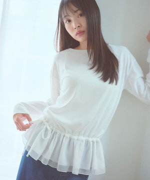 フリルぺプラム カットソー