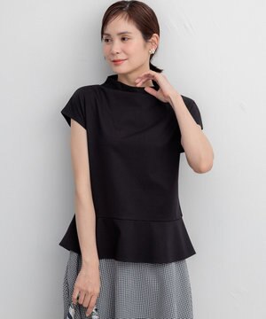  【先行予約・WEB限定】プレーティング天竺  ペプラムカットソー