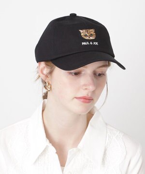  【FUDGE掲載】ポール & ジョー (PAUL & JOE ACCESSOIRES) 猫 ヌネット刺繍 キャップ