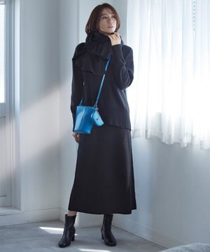  【洗える】ウールカシミヤブレンド ニットスカート