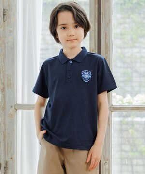 【140-170cm】エンブレムポロシャツ