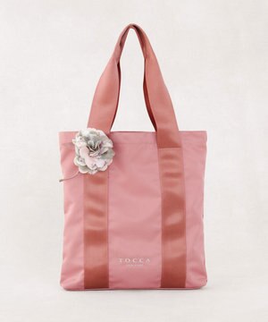 【アップサイクルコサージュ付き・美香＆Lovécoコラボ・数量限定・A4サイズ対応】FLOWER IN HEART BAG バッグ