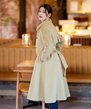 フェイクウールステンカラーコート