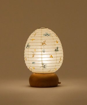  【あかり道】〈手書絵付〉ユーカリモモザ ちょうちん ライト