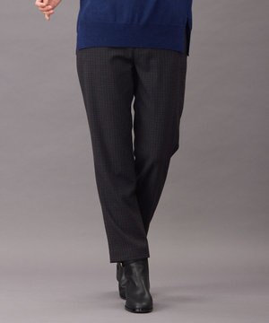  【洗える】30/2 TR ドビー ガンクラブ テーパード パンツ