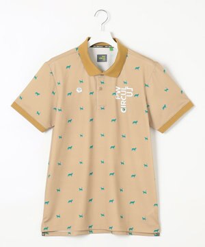  【MEN】【ストレッチ】アニマルプリント カノコ ポロシャツ