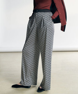  【30th ANNIVERSARY】 モノグラムプリントスムース ワイドパンツ