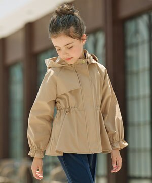  【110-140cm】【撥水】ケープド マウンテンパーカー
