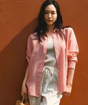 【Oggi8月号掲載/洗える】LIBECO ベーシック シャツ