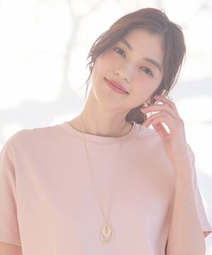  メタルモチーフ ダブルリングネックレス