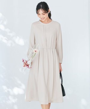  【洗える】フロントタック ワンピース