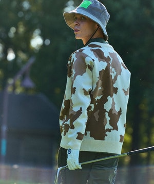 【MEN】ピント柄ニット