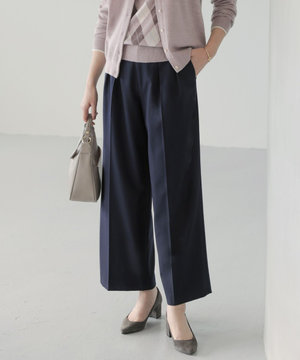 【洗える】ANASTASIA milled ツータック ワイド パンツ
