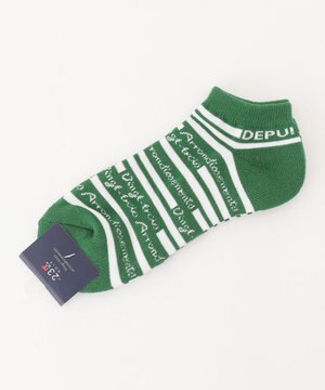  【MEN】ロゴボーダー アンクルソックス