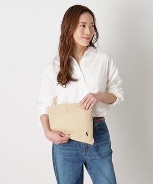  POLO RALPH LAUREN(ポロ ラルフローレン) ポロポニー ポケッタブル レインポンチョ レインコート 無地 フード 収納袋 ロゴ入 レディース