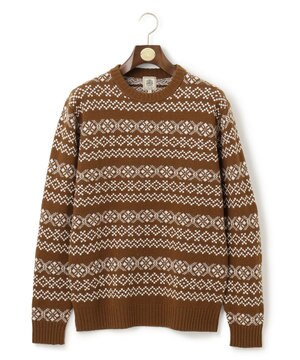  【WEB限定】フェアアイルクルーネックニット