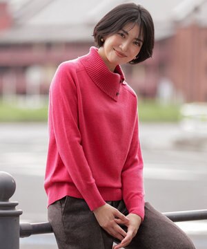  【人気素材・WEB限定カラーあり】CASHMERE BLEND 襟付き ニット