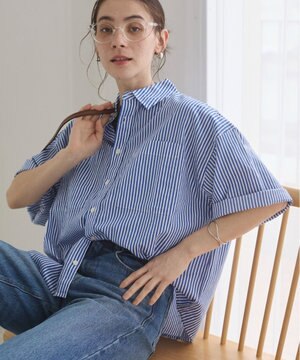  【ANGIE VINTAGE】キャンブリックボイルオーバー半袖シャツ