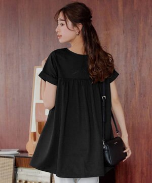  【UVカット・吸水速乾】 “きれい見え” バックフレアチュニック